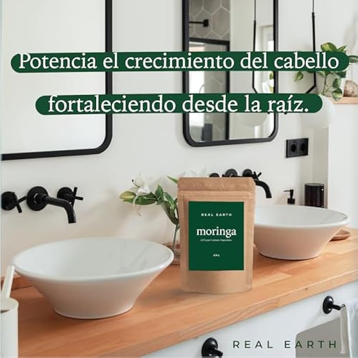 Real Earth Stories - Moringa powder 250g - 100% natural and organic - High protein source - Strong hair - Image 4